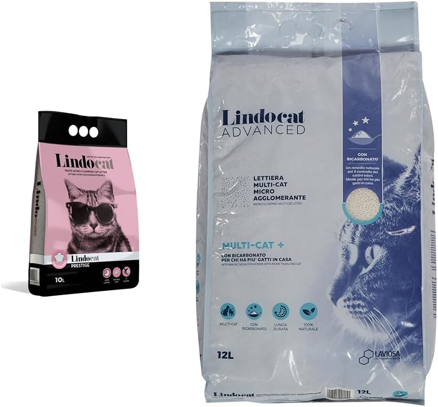 Alternative view of Lindo Cat Bebek Pudralı İnce Taneli Kedi Kumu 10 Litre & Lindo Cat Advanced Sodyumbikarbonatlı Kedi Kumu 12 Litre