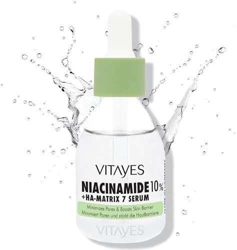 VITAYES Niacinamide%10 Ve Hyalüronik Asit Cilt Gözenek Sıkılaştırıcı Cilt Bariyeri Güçlendirici Serum, 30 ml