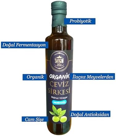 TARİHİ LEZZETLER Organik Ceviz Sirkesi Cam Şişe 500 ml