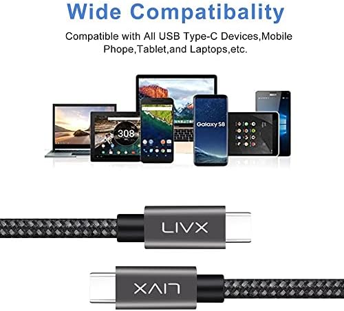 100W 5A Type C to Type C 15 Pro Max Plus Hızlı Şarj ve Data Kablosu Halat Örgülü Space Gray (1 Metre)