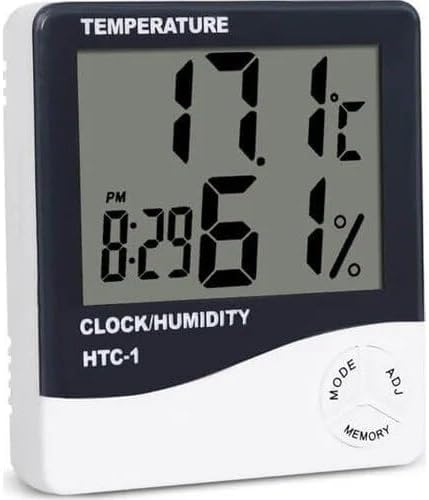 Dijital LCD Elektronik Alarm Saat Termometre Higrometre Hava İstasyonu Kapalı Alandaki Masa Saati