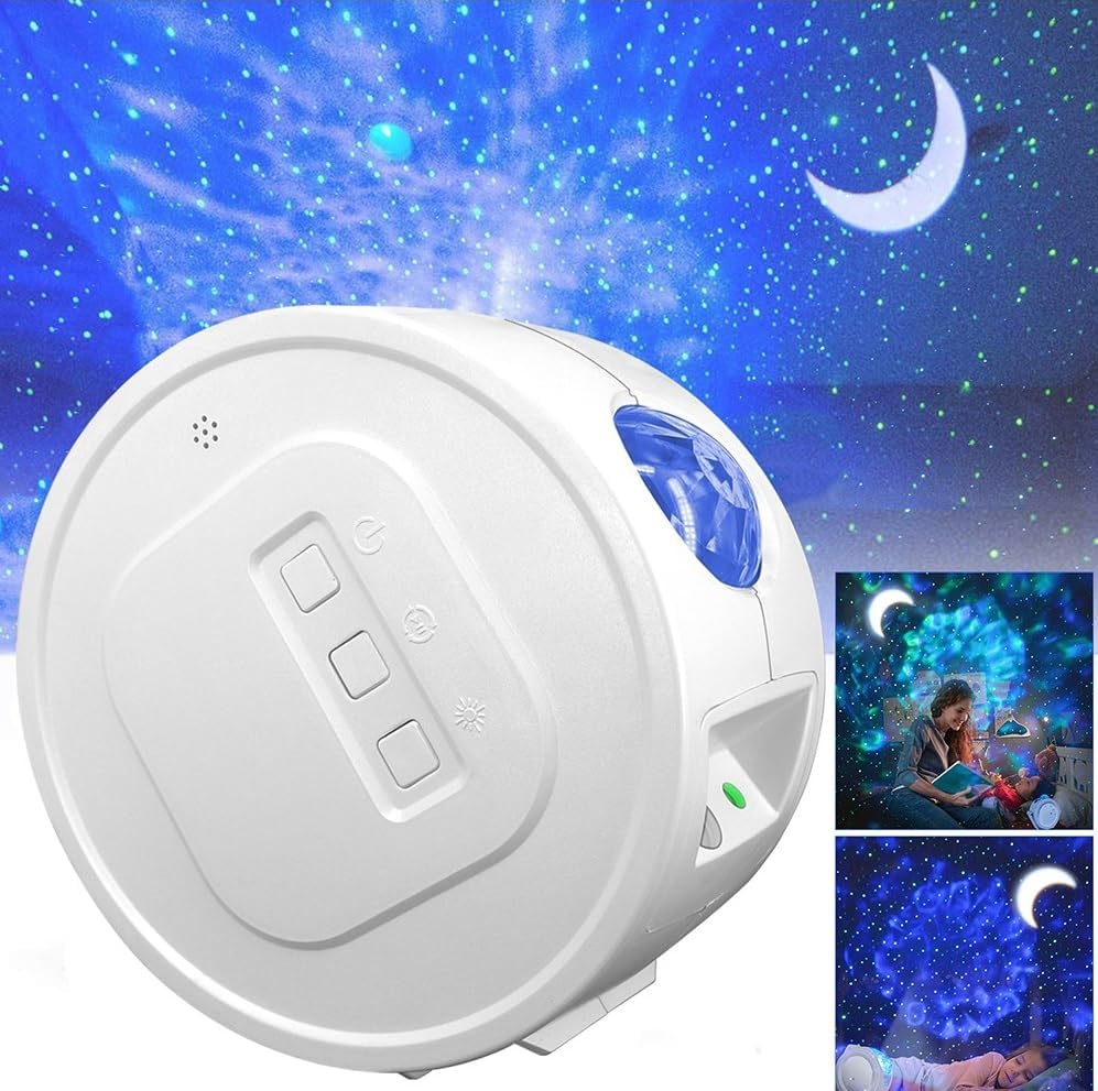 Alternative view of Starry Şarjlı Bluetooth Led Işıklı Müzik Çalar Su Dalgası Gökyüzü Lazerli Projektör