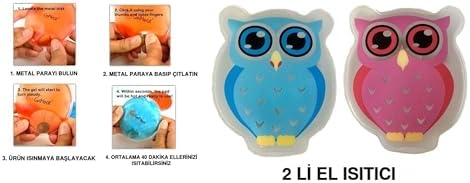Alternative view of Renkli Cep Sobası,El Isıtıcı,2 Adet Su Torbası Pvc 9Cm