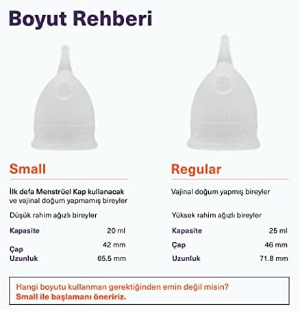 irie Adet Kabı Regl Kabı Menstrüel Kap Menstrual Cup 2'li Paket Alman Medikal Silikon (Transparan)