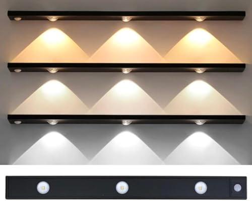 Alternative view of Akasya Sensörlü Şarjlı Kabin Altı LED Aydınlatma, HeroLed 40cm Ultra Slim Siyah, 3 Farklı Işık Rengi (Gün Işığı/Ilık Beyaz/Beyaz), Kademesiz Dimmerli, Mıknatıslı, Mutfak,, Gece Lambası