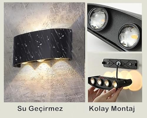 Alternative view of Dekoratif Çift Yönlü Duvar Aydınlatma Led Aplik Duvar Lambası Haiti 10 Watt Desenli Duvar Aplik (Renk Işık)
