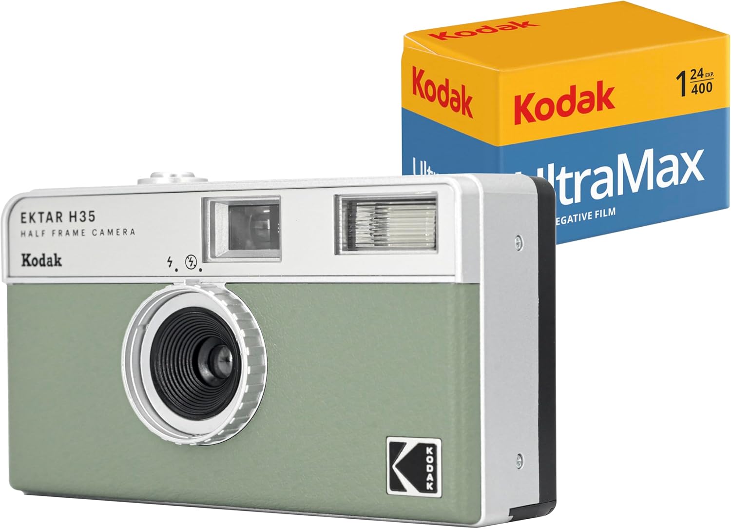 Alternative view of KODAK EKTAR H35 Yarım Çerçeve Film Kamera (Adaçayı, 24exp Filmli Paket)