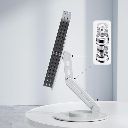 Profesyonel Telefon Tutucu A+ Kalite 360 Derece Ayalarlanabilir Ultra İnce Gerçek Tok Alüminyum Gövde Telefon Tutucu Masaüstü Telefon Stand F17S Siyah (Siyah)