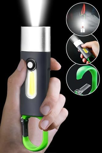 Alternative view of 4 Modlu Şarjlı El Feneri COB LED USB Kamp Avcılık Lambası Kancalı 400 Lümen 3W