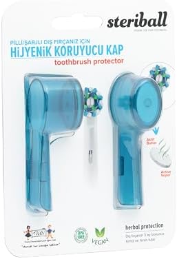 Alternative view of STERIBALL ŞARJLI VE PİLLİ DİŞ FIRÇALARI İÇİN HİJYENİK DİŞ FIRÇASI KORUMA KABI-2'Lİ MAVİ