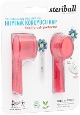 Alternative view of STERIBALL ŞARJLI VE PİLLİ DİŞ FIRÇALARI İÇİN HİJYENİK DİŞ FIRÇASI KORUMA KABI-2'Lİ KIRMIZI
