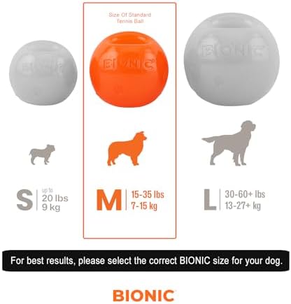 Alternative view of BIONIC Top Köpek Oyuncağı, Orta - İnteraktif Köpek Çiğneme Oyuncağı, 15-35 lb Arasındaki Köpekler İçin En Zorlu Çiğneme Oyuncağı. (7-15 kg.)