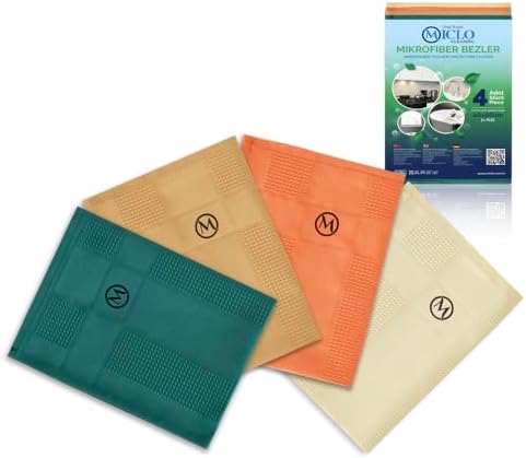CLEANING | Mikrofiber Temizlik Bezi | Sihirli Bez, Cam Bezi Ayna Bezi | 4lü Paket | Zümrüt Serisi
