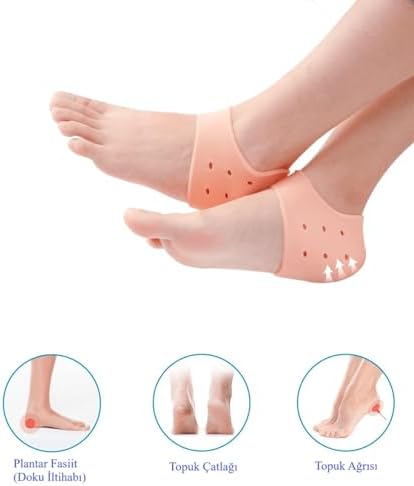 Topuk Dikeni Rahatlatıcı Silikon Çorap, Topuk Nemlendirici Patik, Topuk Çatlaklarını Nemlendiren Çorap, Topuk Kuruluğu Önleyici Patiik