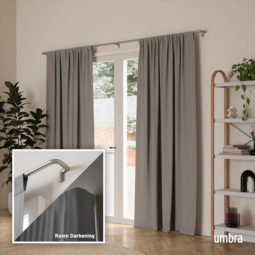 Alternative view of Alacakaranlık Perde Çubuğu Seti - Sarılı Tasarım Karartma veya Oda Karartma Panelleri için İdeal, 70-200 cm, Nikel