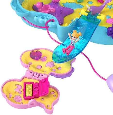 Alternative view of POLLY POCKET™ BABAM VE BEN™ denizatı çanta Polly Babam ve Ben denizatı çanta, 2 mikro bebek, evcil hayvanlar ve 13 aksesuar, 2'si 1 arada çanta ve oyuncak ile Shani HWP03