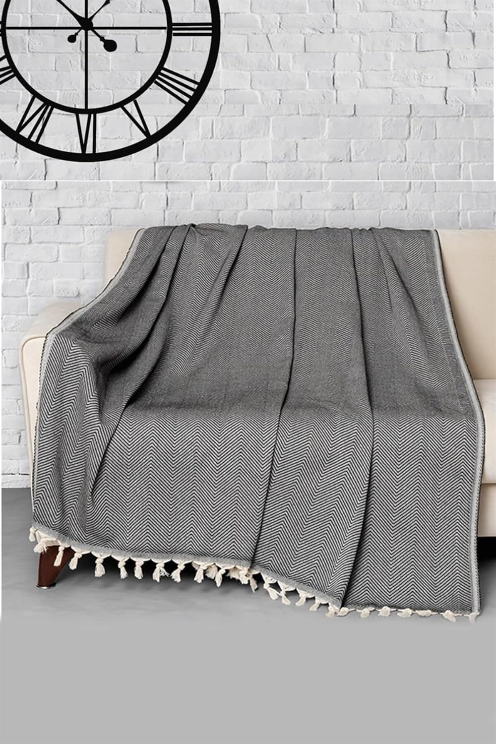 Alternative view of DENİZLİ CONCEPT Trendy Koltuk Örtüsü Siyah 170 x 300