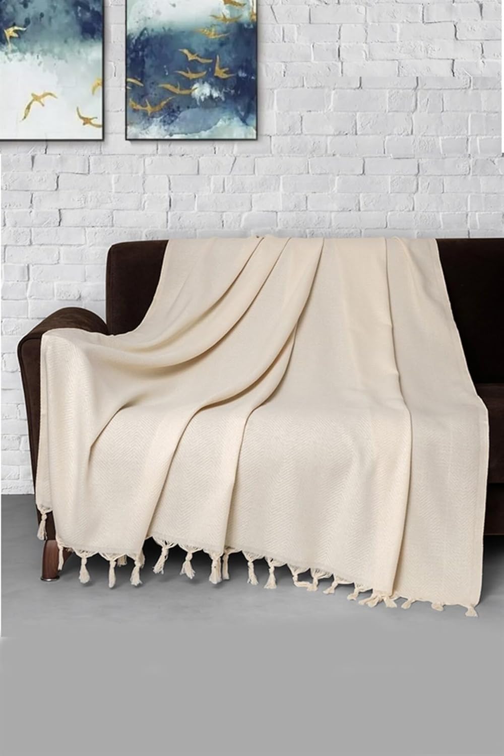Alternative view of DENİZLİ CONCEPT Trendy Koltuk Örtüsü Naturel 170 x 300