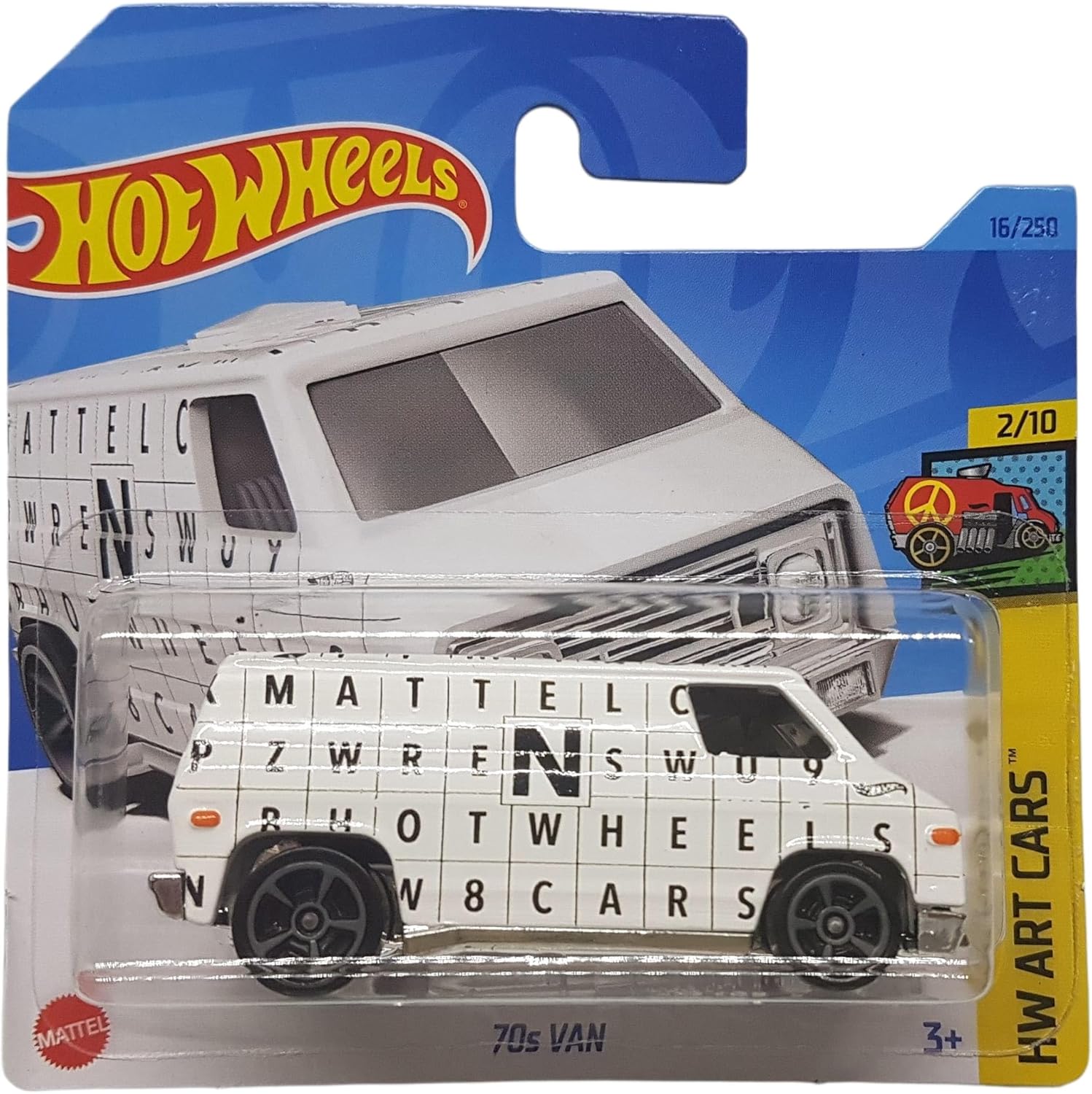 Alternative view of - 70s Van - HW Art 2/10 - HKH46 - Short Card - Kleintransporter - Beyaz - Mattel 2023