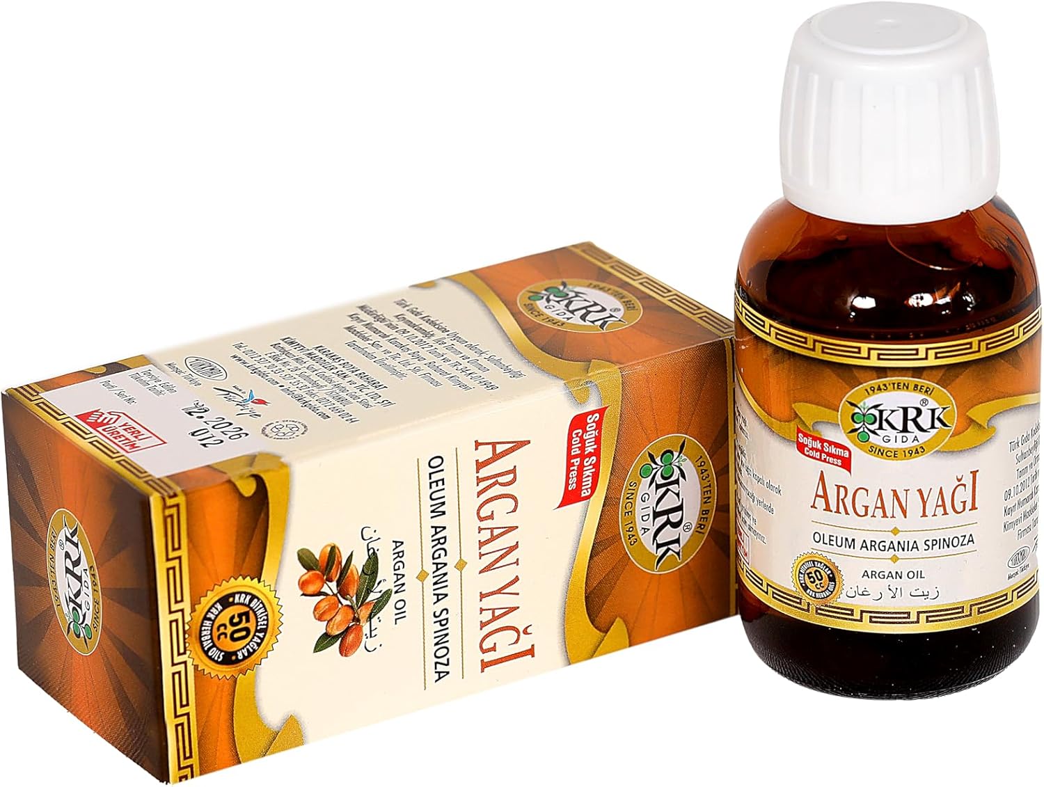 Alternative view of Doğal Argan Yağı (50 ml), Soğuk Sıkma, KRK Gıda, Argan Oil, Oleum Argania Spinoza, Cold Press