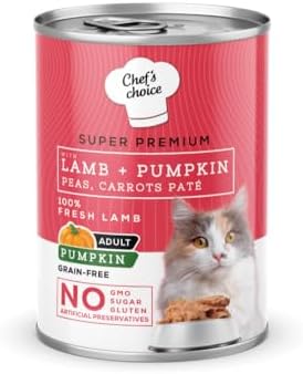 Alternative view of Chef's Choice Kuzu Etli ve Balkabağı Ezmeli Yetişkin Kedi Yaş Maması, 400 g x 12 Adet