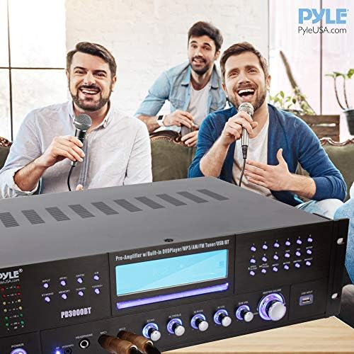 Alternative view of Ev Sineması Bluetooth Amplifikatör Alıcısı - 4 Kanal 3000 Watt Hoparlör Ev Ses Amplifikatörü Alıcısı Radyo, USB, 2 Mikrofon w/Echo, CD DVD Oynatıcı, LCD, Raf Montajlı - PD3000BT.5