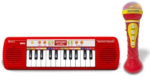Alternative view of Bontempi Elektronik Karaoke Seti, 24 Tuşlu Işıklı Org ve Mikrofon, Müzik Eğitim Seti, 3+ Yaş (Kırmızı)