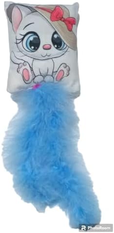 Alternative view of Pelüş Desenli ve Tüylü Kedi Oyuncağı