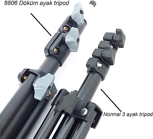 Alternative view of Ayarlanabilir Profesyonel Işık Standı, Teleskopik Yükseklik Ayarlı, Katlanabilir Taşınabilir Metal Gövde, Fotoğraf Video Çekim Işıkları Softbox Ring Light için Stüdyo Tripodu