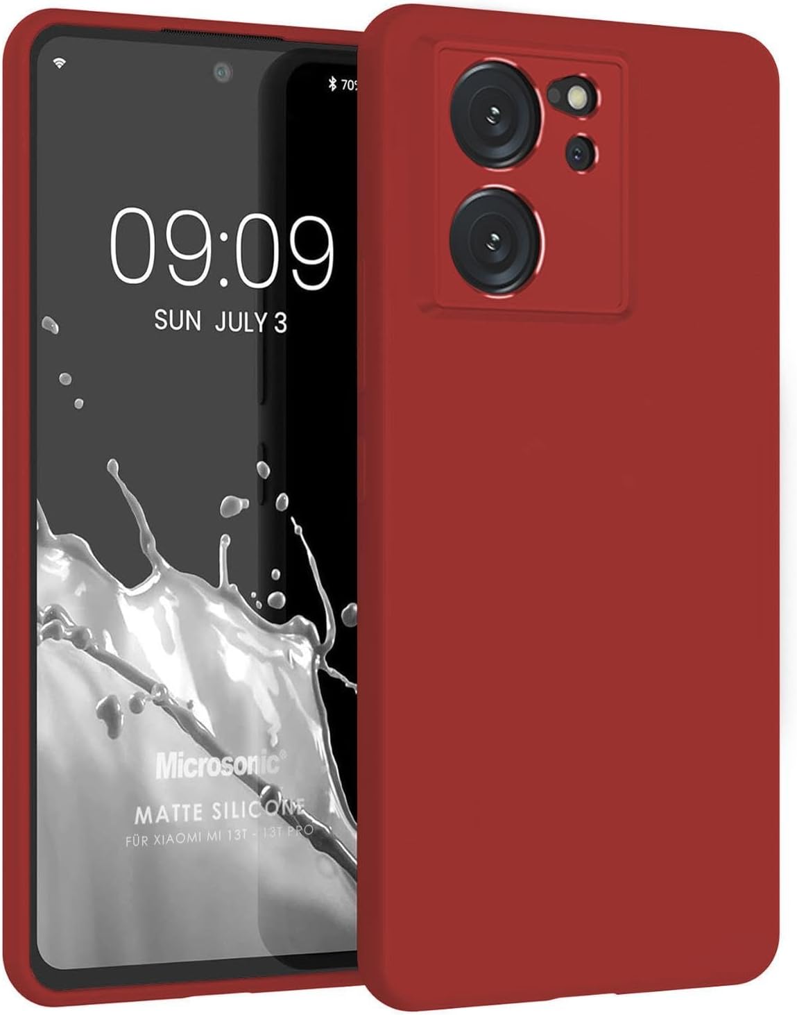 Silicone Mi 13T için Kılıf Kırmızı [Mi 13T ile Uyumlu Kılıf - Kırmızı]
