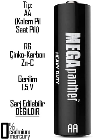 4lü AA R6 Kalın Kalem Pil Saat Pili Zn-C 1.5V
