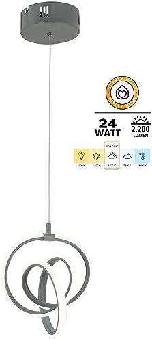Alternative view of Modern LED Sarkıt Avize – 23x80 cm Ayarlanabilir Gövdeli, 24W 6500K Beyaz Işık, Power LED Teknolojili, Siyah Gövdeli Şık Aydınlatma Armatürü Salon ve Mutfak