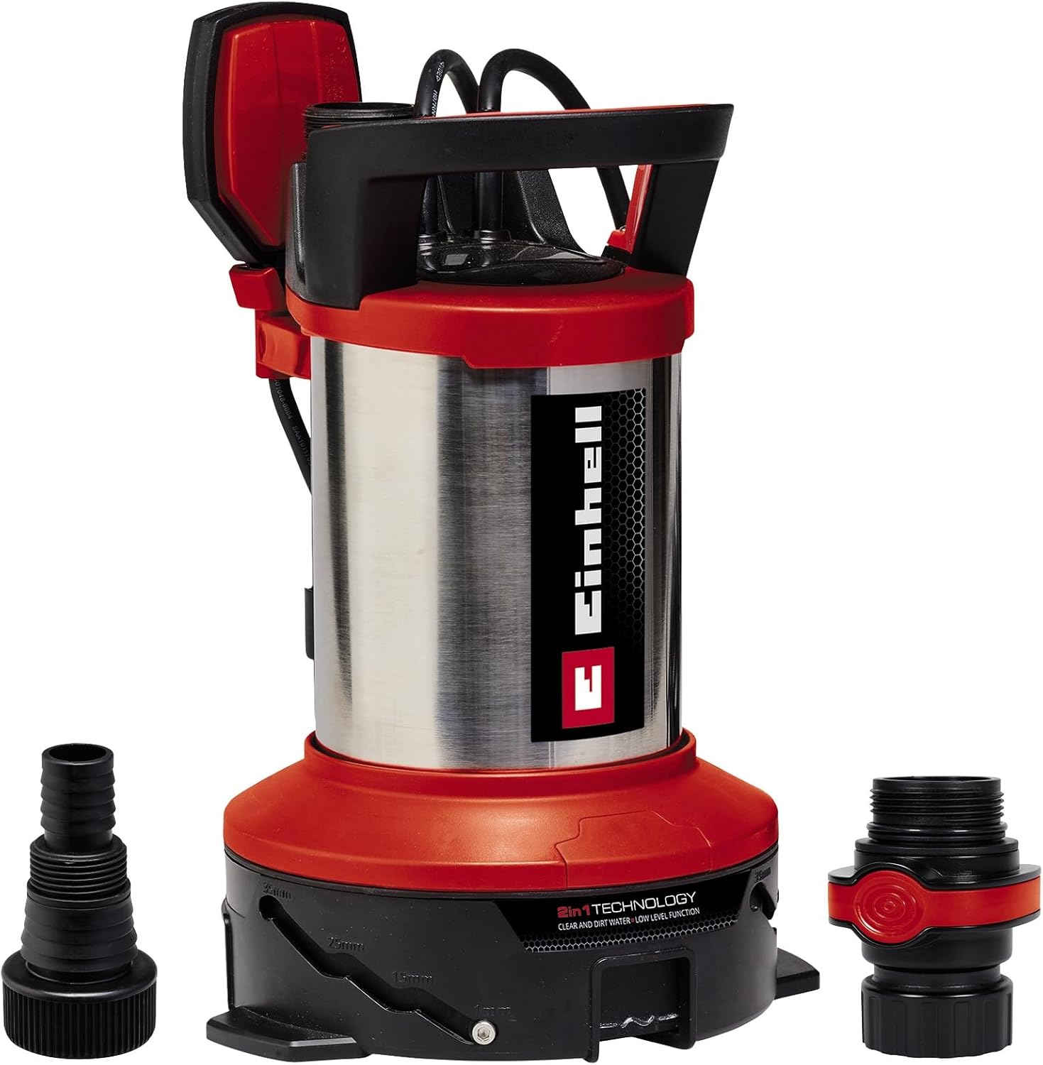 Kirli Su Pompası GE-DP 7535 N LL ECO 2'si 1 arada (750 W, Ø 35 mm yabancı partikül boyutuna kadar, maks. 18.500 L/saat akış hızı, dahil. Hızlı Bağlantı ve üniveral adaptör)