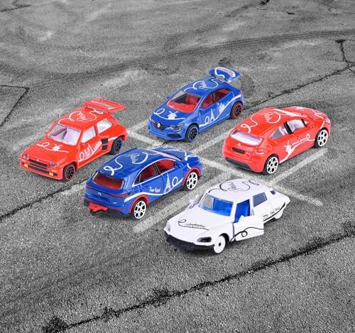 , 212055012, French 5'li Hediye Paketi, Özel Fransa Serisi, Fransız Detaylar ve Tasarım, Serbest Tekerlek, Die-Cast (Metal), 1 Açılabilir Parça, Süspansiyon, 1:64, 7,5 cm
