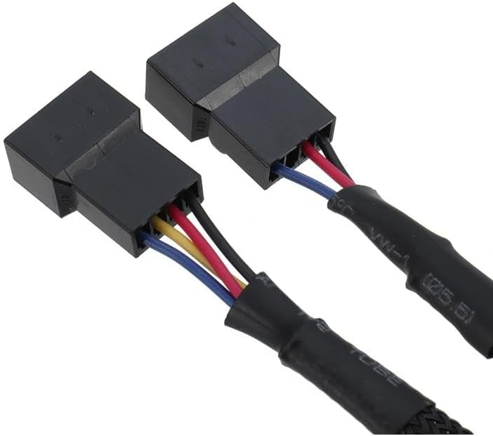 5353 Fan Çoklayıcı 2 Port Y Pwm 4 Pin Splitter Çoklayıcı Switch Örgülü Kablosu (5353-2'li Port)