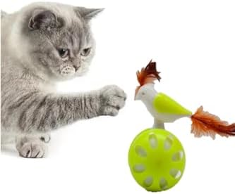 Tineke TEKERLEKLİ HACIYATMAZ KUŞ KEDİ OYUNCAĞI 1 ADET (LİMON YEŞİLİ)