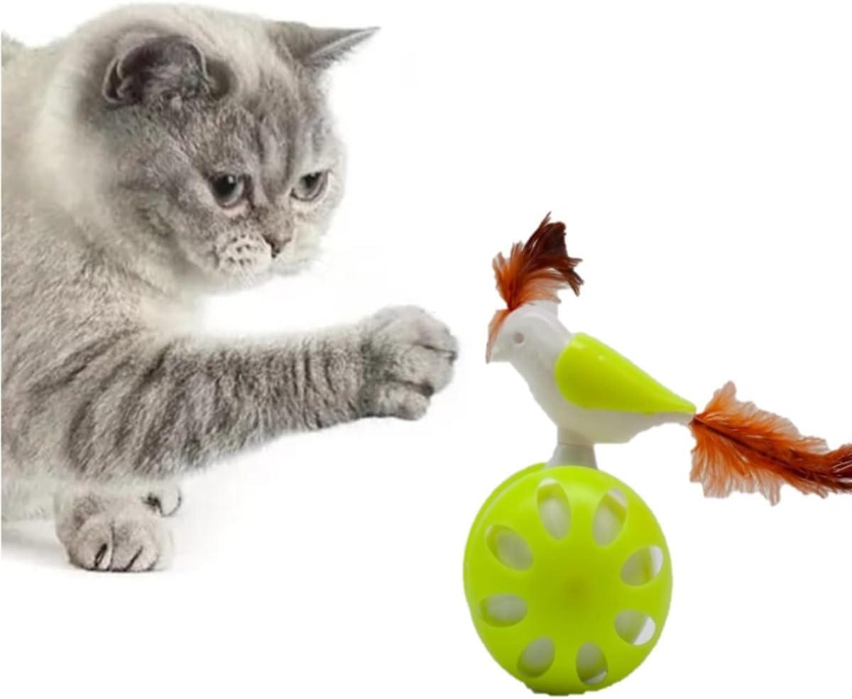 Alternative view of Tineke TEKERLEKLİ HACIYATMAZ KUŞ KEDİ OYUNCAĞI 1 ADET (LİMON YEŞİLİ)