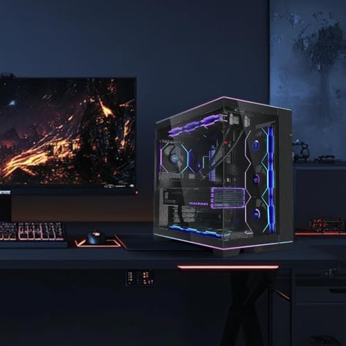 Li O11D EVO RGB Oyun Bilgisayarı Kasası ATX Siyah - RGB Aydınlatmalı Midi Tower PC Kasası, 455 mm'ye Kadar Ekran Kartları, 420 mm'ye kadar Radyatör, Siyah PC Çelik, Alüminyum,