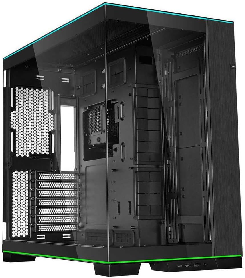 Alternative view of Li O11D EVO RGB Oyun Bilgisayarı Kasası ATX Siyah - RGB Aydınlatmalı Midi Tower PC Kasası, 455 mm'ye Kadar Ekran Kartları, 420 mm'ye kadar Radyatör, Siyah PC Çelik, Alüminyum,