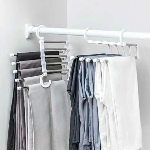 Çok Amaçlı Katmanlı Askılık Organizer, Dolap İçi Hareketli Pantolon, Kravat ve Şal Askı Sistemi