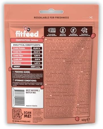 Alternative view of fitfeed Freeze-Dried Çiğ Somon Kedi Ödül Maması 40g