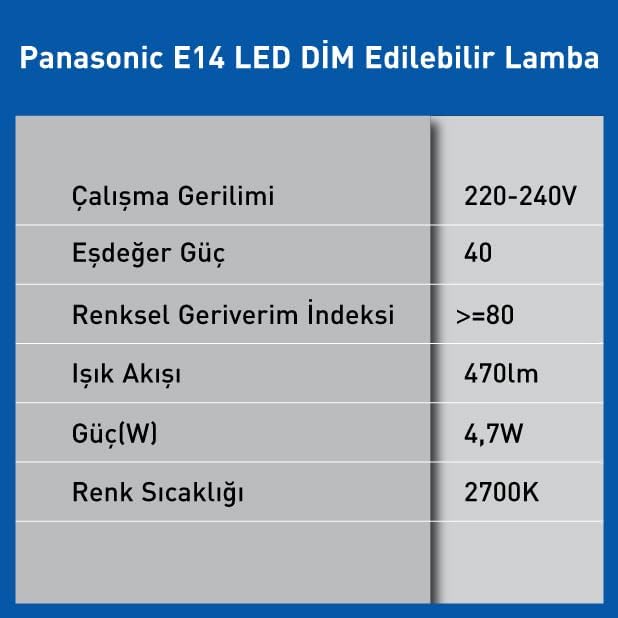 Alternative view of E14 LED Dim Lamba 4,7W 470LM 2700K