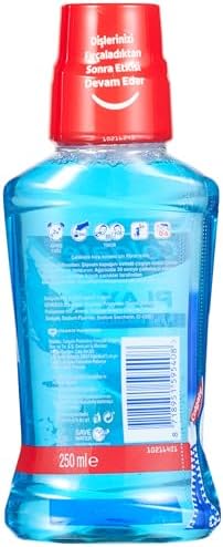 Plax Ağız Bakım Suyu Nane Ferahlığı, Mavi, 250 ml
