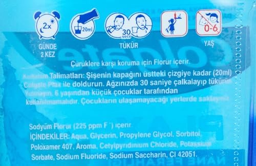 Alternative view of Plax Ağız Bakım Suyu Nane Ferahlığı, Mavi, 250 ml