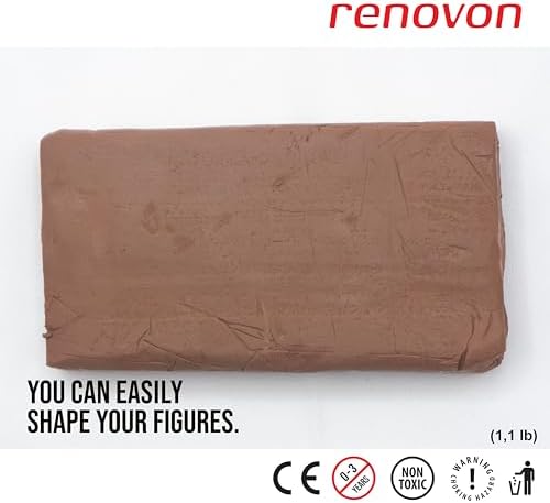 Alternative view of Seramik KİL Hamuru, KIRMIZI Terra/Cotta 500 gr Fırınlamaya Gerek Olmayan Güzel Sanatlar Figür heykel Modelleme Oyun ve sınıfları için toksik olmayan doğal Kil