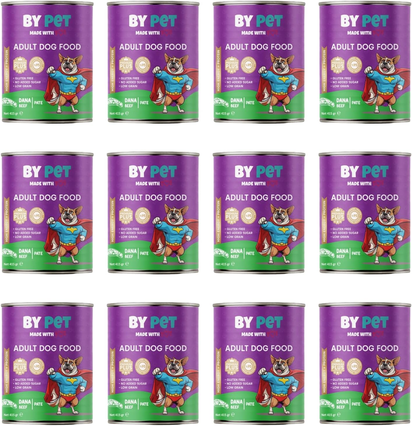Alternative view of Bypet Dana eti aromalı komple yetişkin köpek maması 400 gr x 12 adet