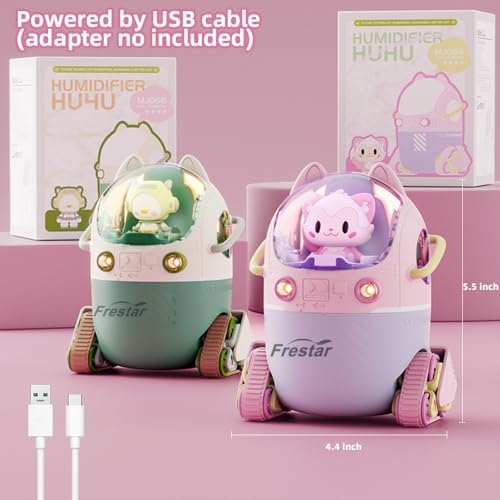 Alternative view of Mini USB Nemlendirici 220 ml, LED Gece Lambası, Küçük Sevimli Nemlendirici Bulit, Çocuklar, Bitki, Yatak Odası, Ofis, Çalışma Masası, Bebek Odası, Pilsiz (Yeşil-Huhu)