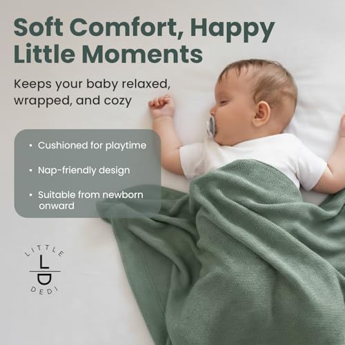 Alternative view of İpeksi Yumuşak%100 Lyocell Tencel™ Bebek Örme Battaniye, Oekotex 100 - Hipoalerjenik ve Isı Düzenleyici - Yeni Doğanlar için Lüks Konfor Dua Model (Yeşil)