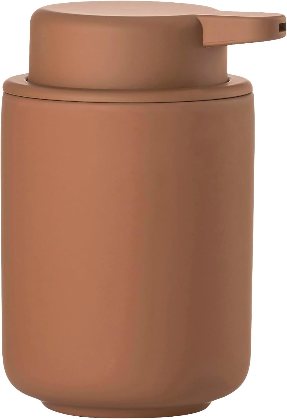 Ume sıvı sabun dispenseri, seramik/seramik Soft kaplamalı, İskandinav tasarım, 250 ml, yükseklik 12,8 cm, terakota