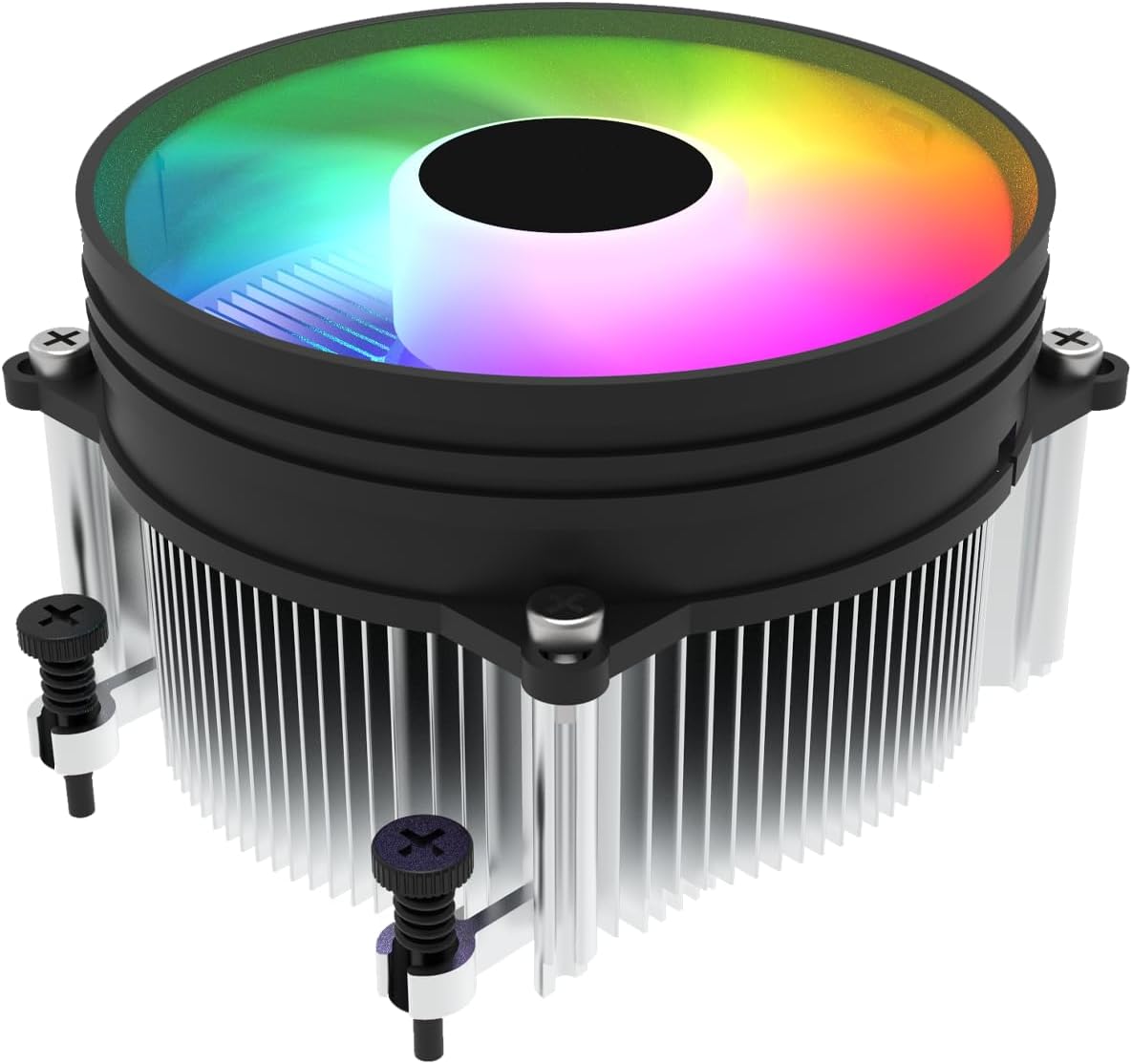 GAMEPOWER RGB Düşük Profilli CPU Soğutucu, AM4/AM5, 95 W TDP, 95 mm RGB Fan, Dahil Premium Termal Bileşik, Bakır Ekleme Tabanı, 4 Pinli Fan Konnektörü